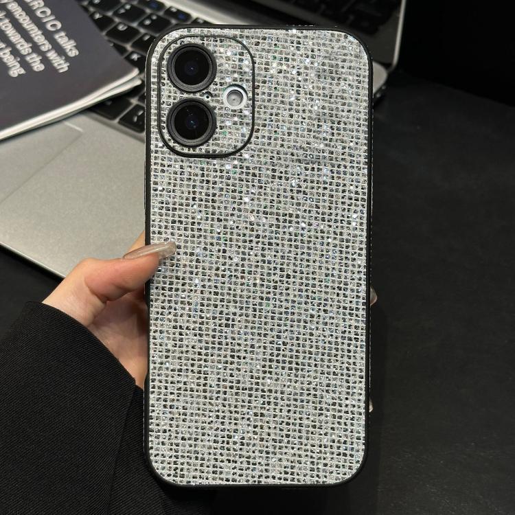For iPhone 16 Acrylic Rhinestone Full Coverage Phone Case