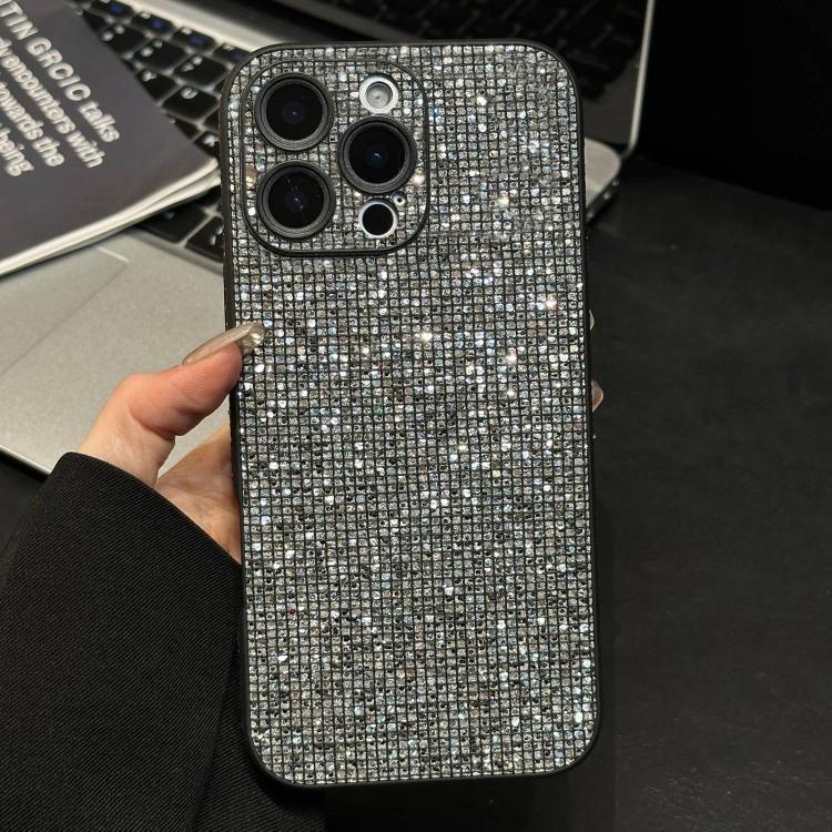 For iPhone 13 Pro Max Acrylic Rhinestone Full Coverage Phone Case