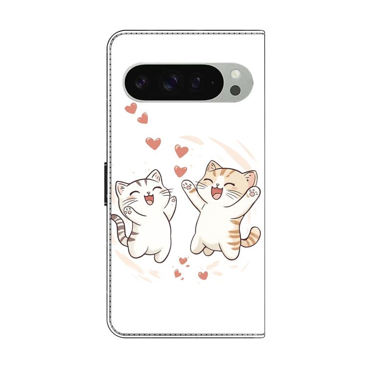 For Google Pixel 9 Pro XL Crystal-Like Painted Vegan Leather Phone Case
