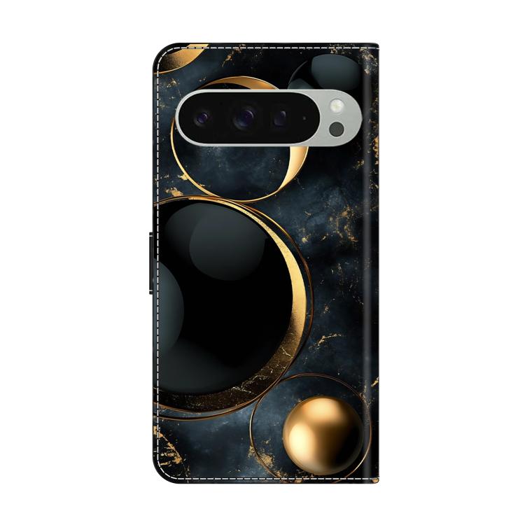 For Google Pixel 9 Pro XL Crystal-Like Painted Vegan Leather Phone Case