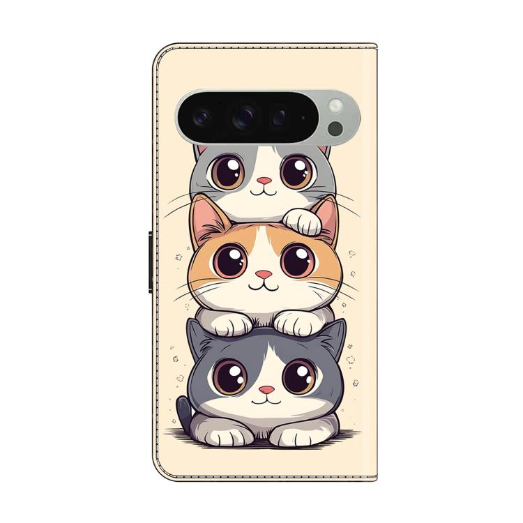 For Google Pixel 10 Pro XL Crystal-Like Painted Vegan Leather Phone Case