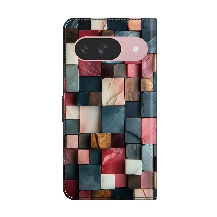 For Google Pixel 9 Crystal-Like Painted Vegan Leather Phone Case