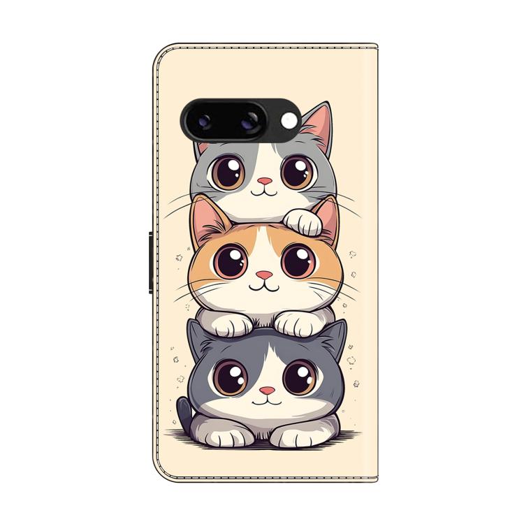 For Google Pixel 9a Crystal-Like Painted Vegan Leather Phone Case