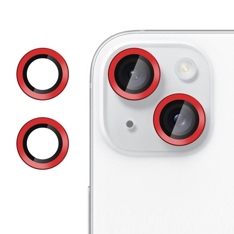 For iPhone 15 / 15 Plus Kalebol No Flicker Ultra-Thin Individual Camera Lens Tempered Glass Film