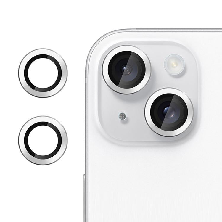 For iPhone 15 / 15 Plus Kalebol No Flicker Ultra-Thin Individual Camera Lens Tempered Glass Film