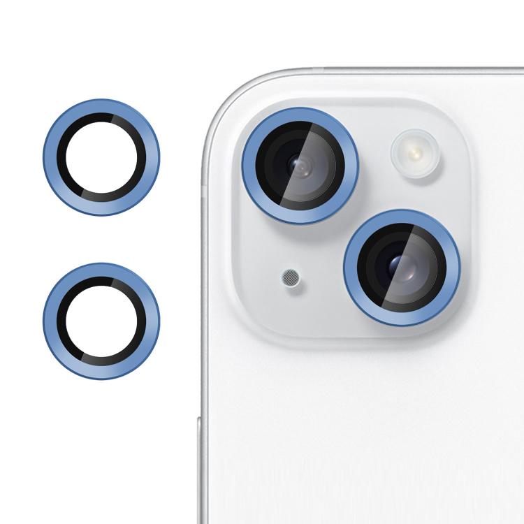 For iPhone 14 / 14 Plus Kalebol No Flicker Ultra-Thin Individual Camera Lens Tempered Glass Film
