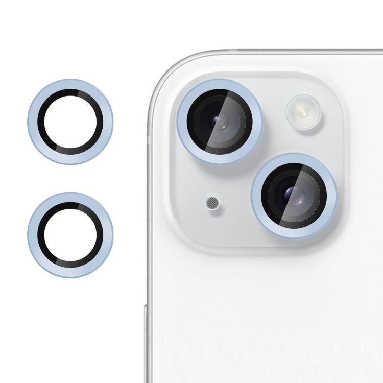 For iPhone 14 / 14 Plus Kalebol No Flicker Ultra-Thin Individual Camera Lens Tempered Glass Film