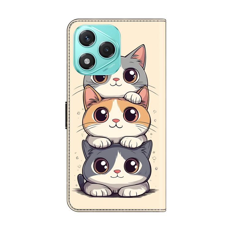 For Honor 400 Lite Global Crystal-Like Painted Vegan Leather Phone Case