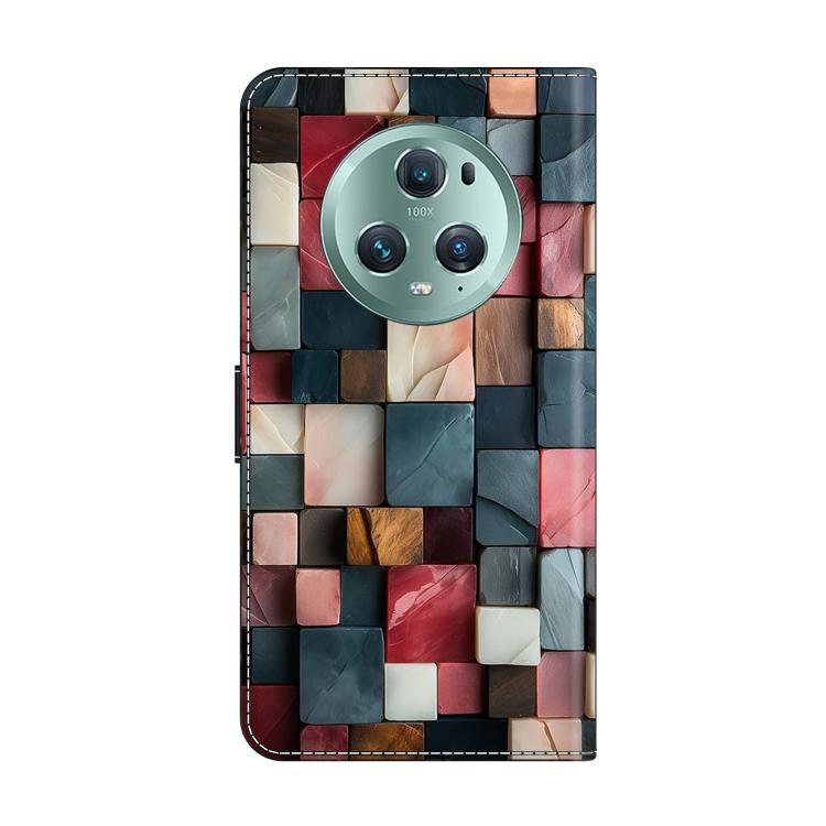 For Honor Magic5 Pro Crystal-Like Painted Vegan Leather Phone Case