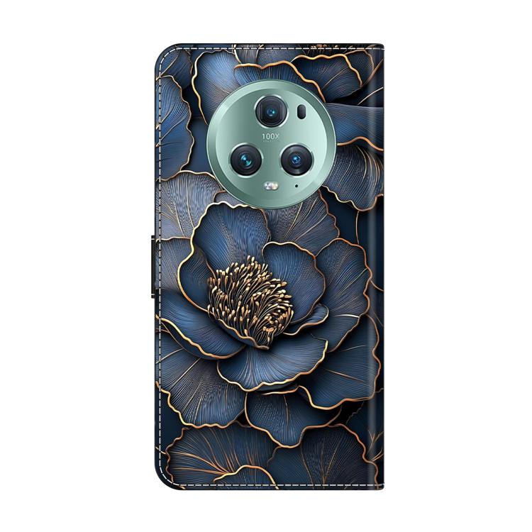 For Honor Magic5 Pro Crystal-Like Painted Vegan Leather Phone Case