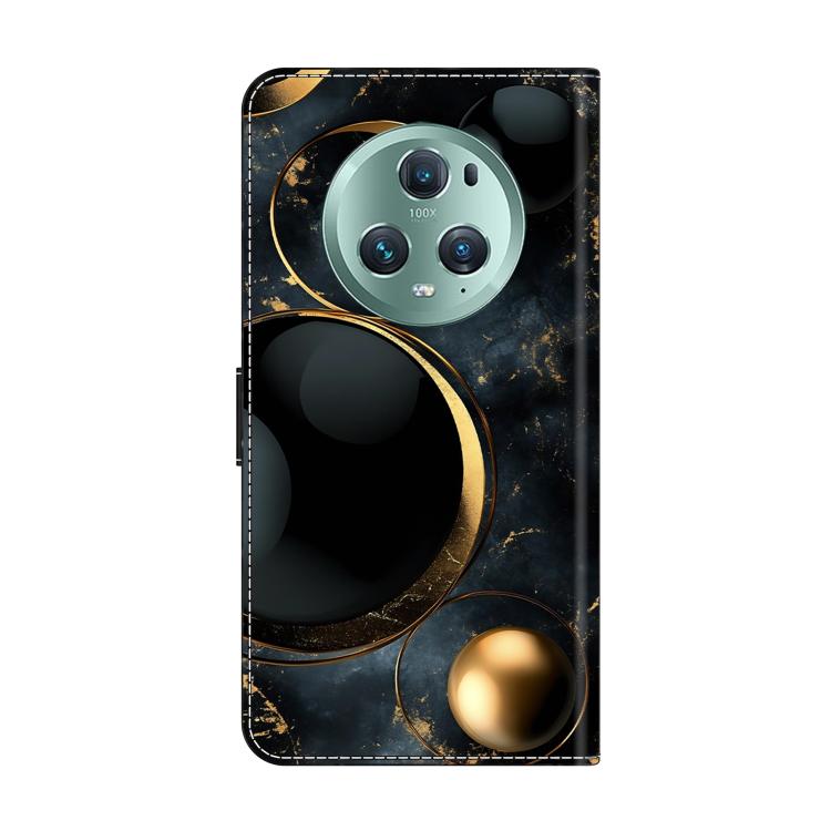 For Honor Magic5 Pro Crystal-Like Painted Vegan Leather Phone Case