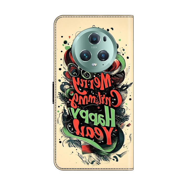 For Honor Magic5 Pro Crystal-Like Painted Vegan Leather Phone Case