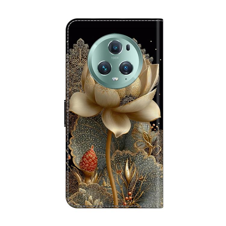 For Honor Magic5 Pro Crystal-Like Painted Vegan Leather Phone Case
