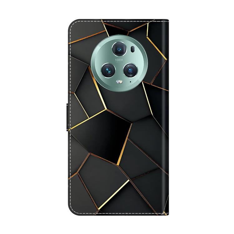 For Honor Magic5 Pro Crystal-Like Painted Vegan Leather Phone Case
