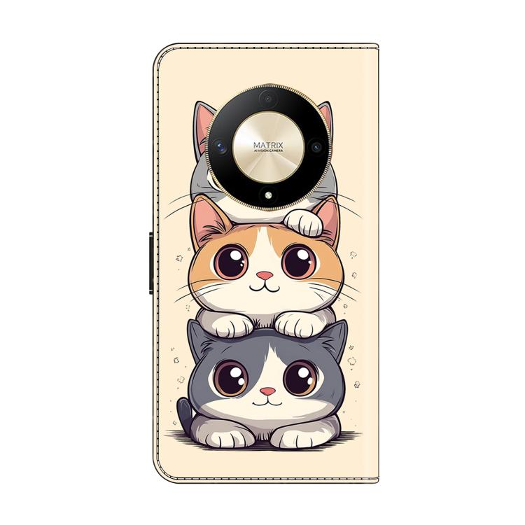 For Honor Magic6 Lite Crystal-Like Painted Vegan Leather Phone Case