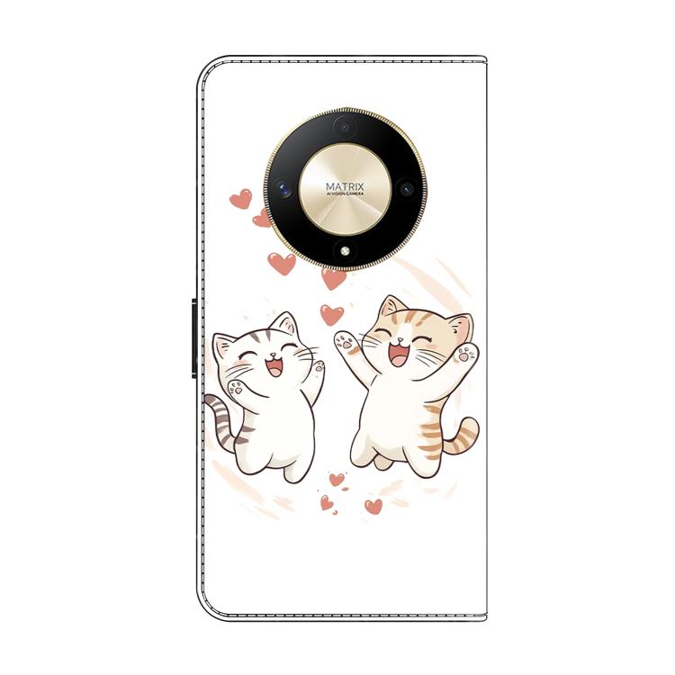 For Honor Magic6 Lite Crystal-Like Painted Vegan Leather Phone Case