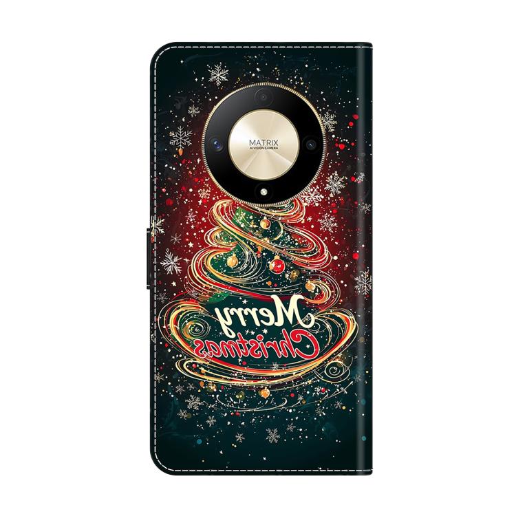 For Honor Magic6 Lite Crystal-Like Painted Vegan Leather Phone Case