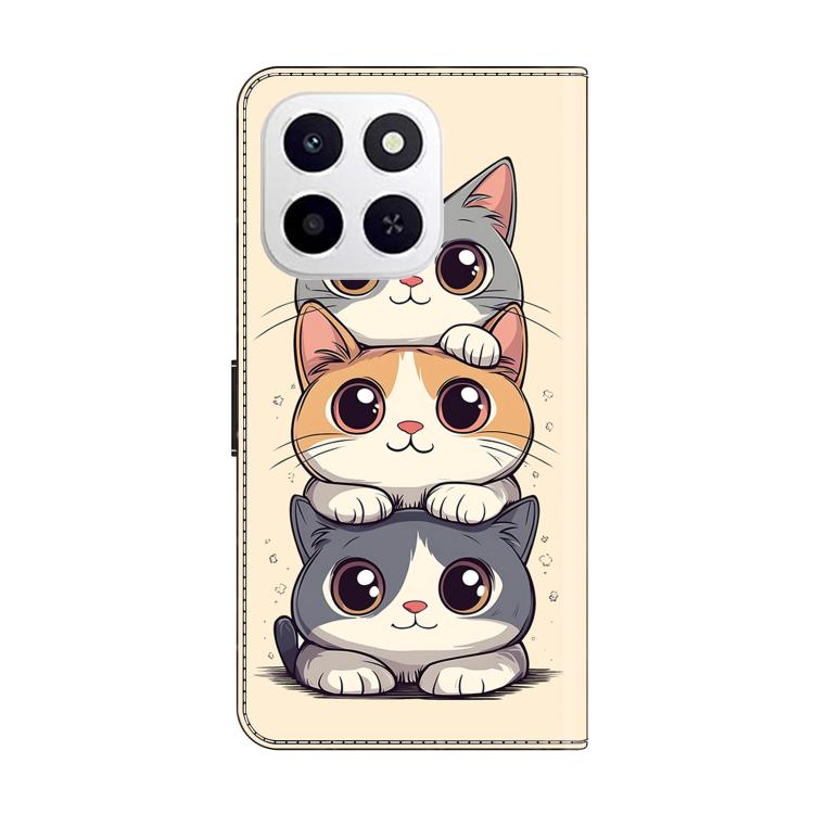 For Honor X6c 4G Crystal-Like Painted Vegan Leather Phone Case