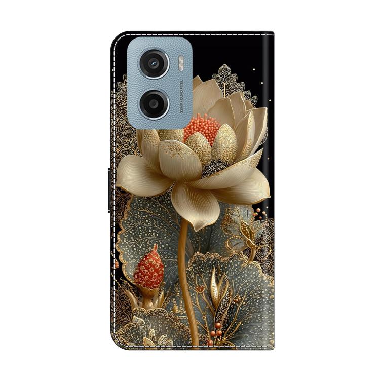 For Motorola Moto E15 / G15 / G05 Crystal-Like Painted Vegan Leather Phone Case