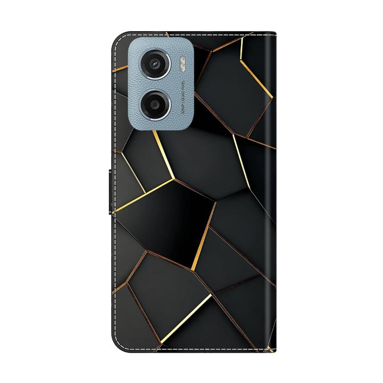 For Motorola Moto E15 / G15 / G05 Crystal-Like Painted Vegan Leather Phone Case
