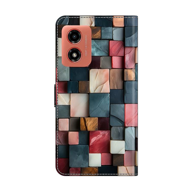 For Motorola Moto G04 / E14 / G24 Crystal-Like Painted Vegan Leather Phone Case