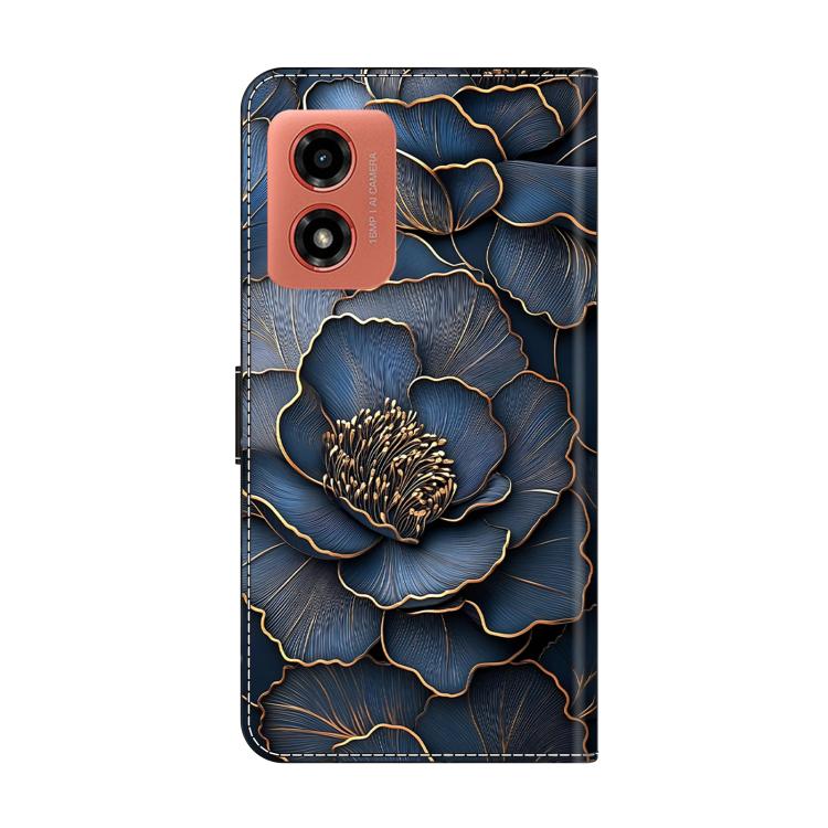 For Motorola Moto G04 / E14 / G24 Crystal-Like Painted Vegan Leather Phone Case