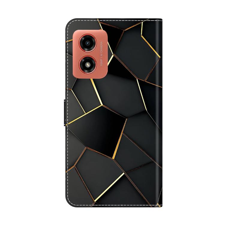 For Motorola Moto G04 / E14 / G24 Crystal-Like Painted Vegan Leather Phone Case