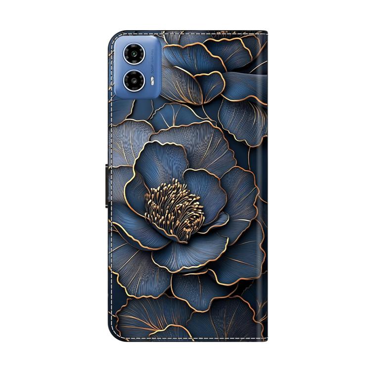 For Motorola Moto G34 Crystal-Like Painted Vegan Leather Phone Case