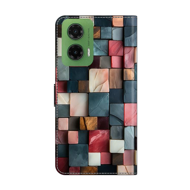 For Motorola Moto G35 Crystal-Like Painted Vegan Leather Phone Case