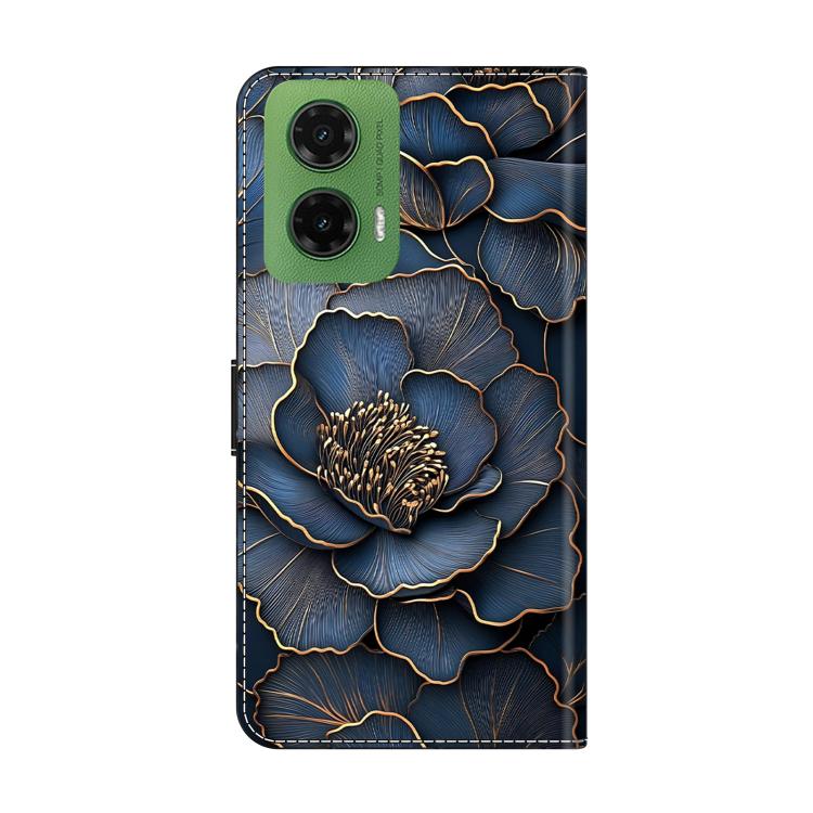 For Motorola Moto G35 Crystal-Like Painted Vegan Leather Phone Case