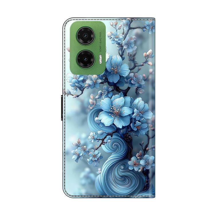 For Motorola Moto G35 Crystal-Like Painted Vegan Leather Phone Case