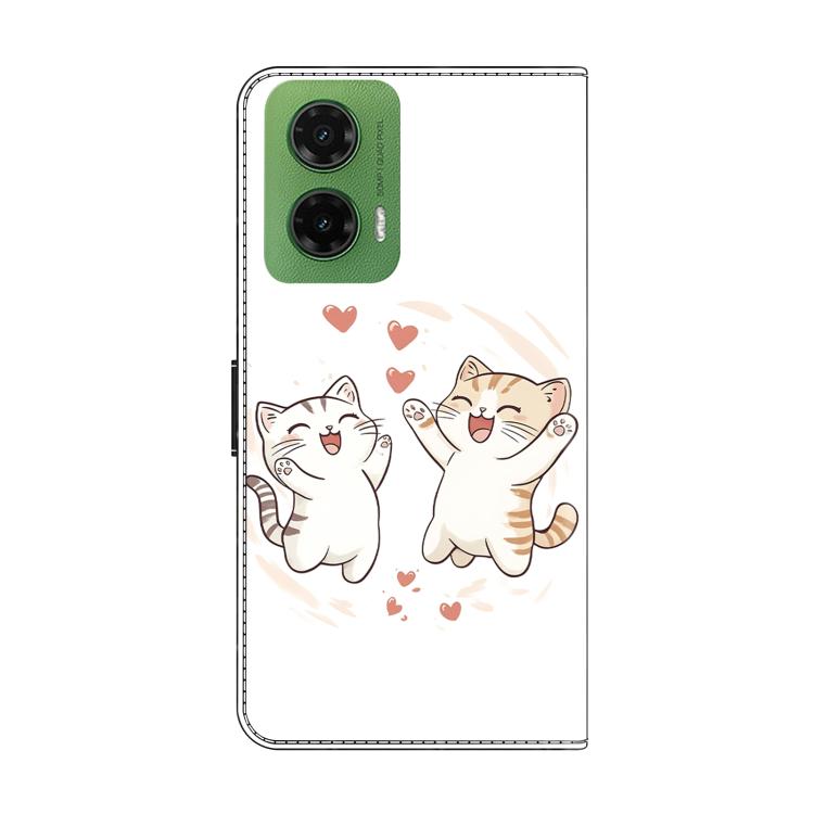 For Motorola Moto G35 Crystal-Like Painted Vegan Leather Phone Case