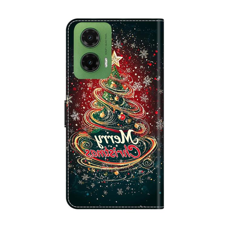 For Motorola Moto G35 Crystal-Like Painted Vegan Leather Phone Case