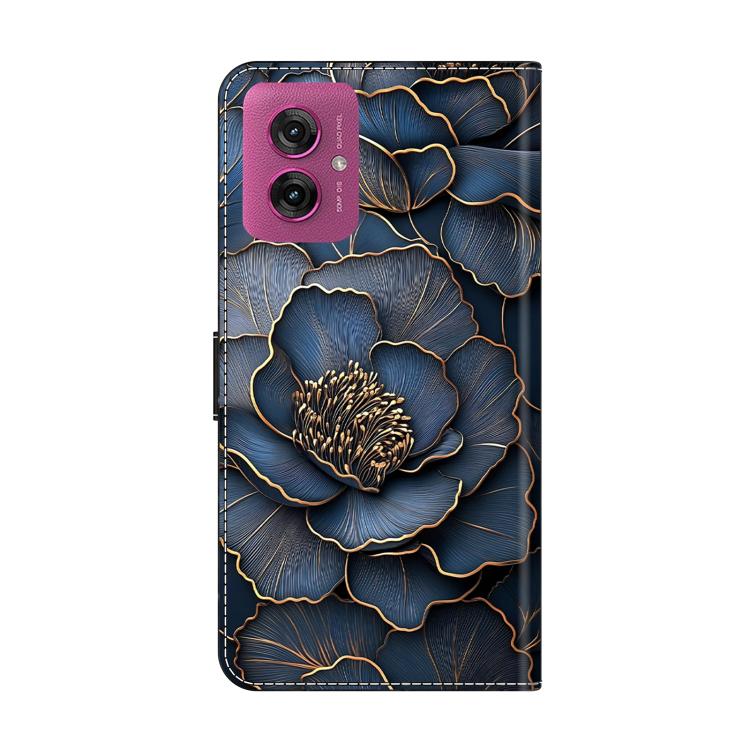 For Motorola Moto G55 Crystal-Like Painted Vegan Leather Phone Case