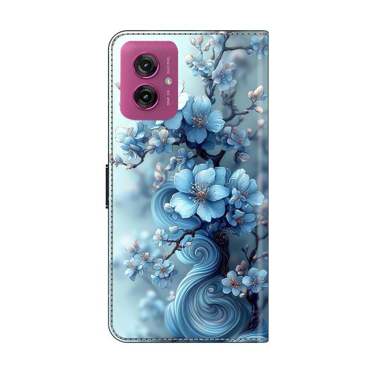 For Motorola Moto G55 Crystal-Like Painted Vegan Leather Phone Case