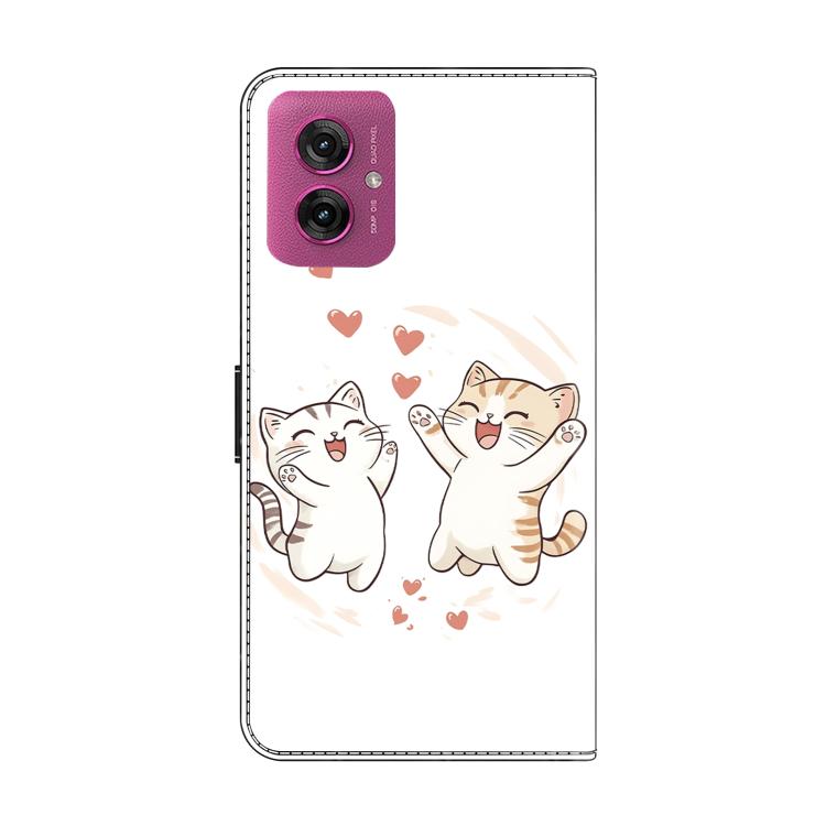 For Motorola Moto G55 Crystal-Like Painted Vegan Leather Phone Case