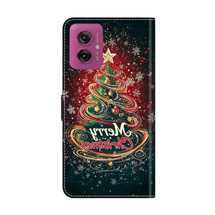 For Motorola Moto G55 Crystal-Like Painted Vegan Leather Phone Case
