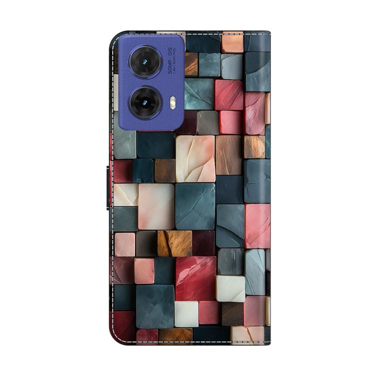 For Motorola Moto G85 Crystal-Like Painted Vegan Leather Phone Case
