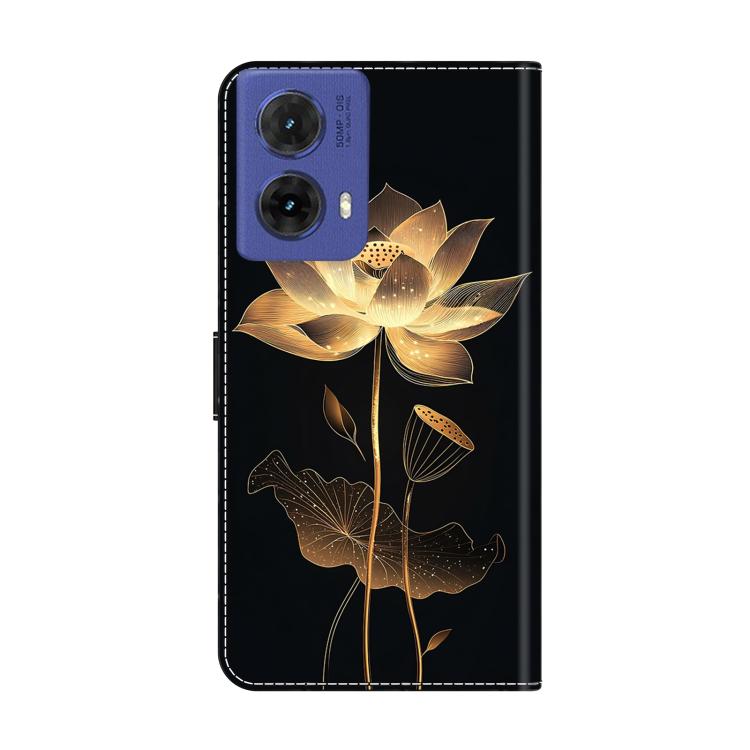 For Motorola Moto G85 Crystal-Like Painted Vegan Leather Phone Case