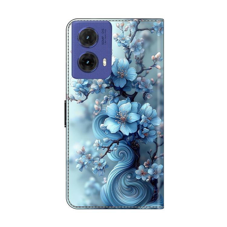 For Motorola Moto G85 Crystal-Like Painted Vegan Leather Phone Case