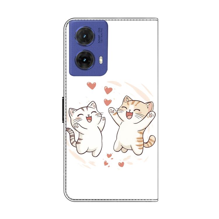 For Motorola Moto G85 Crystal-Like Painted Vegan Leather Phone Case
