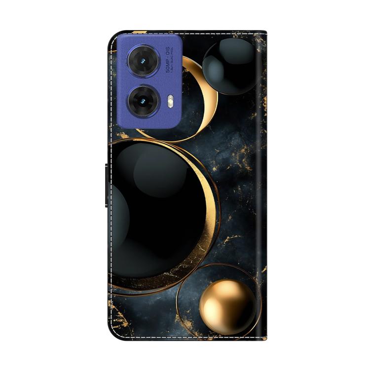 For Motorola Moto G85 Crystal-Like Painted Vegan Leather Phone Case