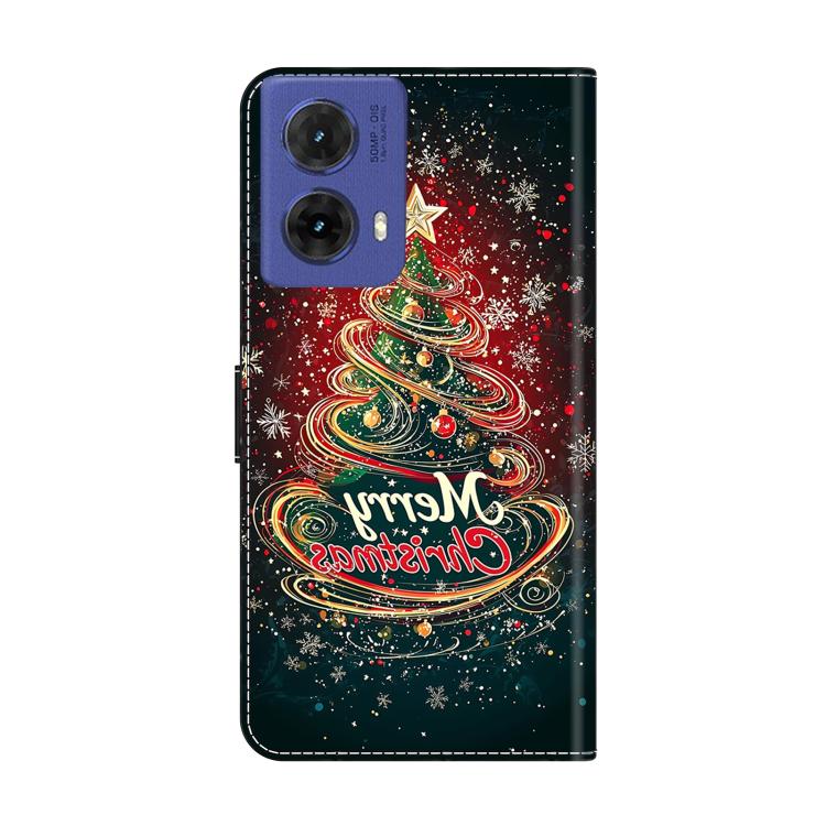 For Motorola Moto G85 Crystal-Like Painted Vegan Leather Phone Case