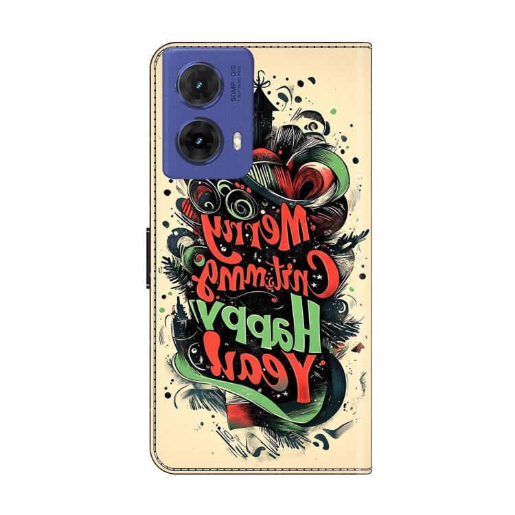 For Motorola Moto G85 Crystal-Like Painted Vegan Leather Phone Case