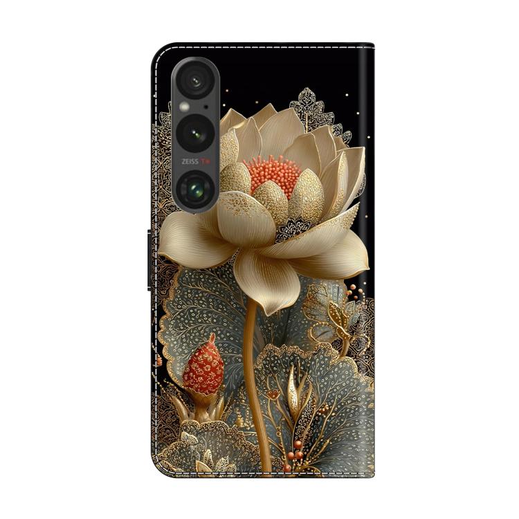 For Sony Xperia 1 VI Crystal-Like Painted Vegan Leather Phone Case