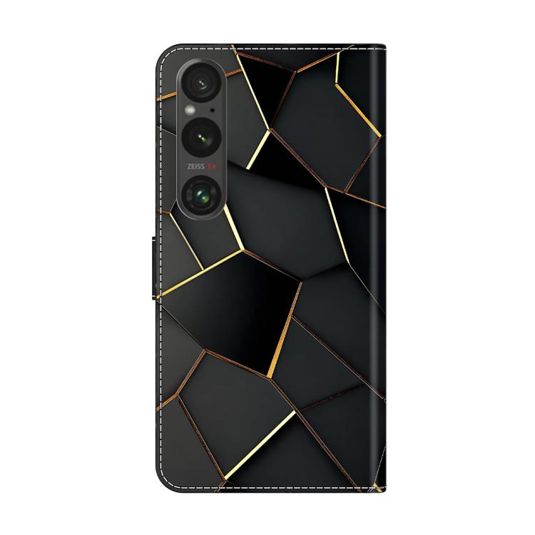 For Sony Xperia 1 VI Crystal-Like Painted Vegan Leather Phone Case