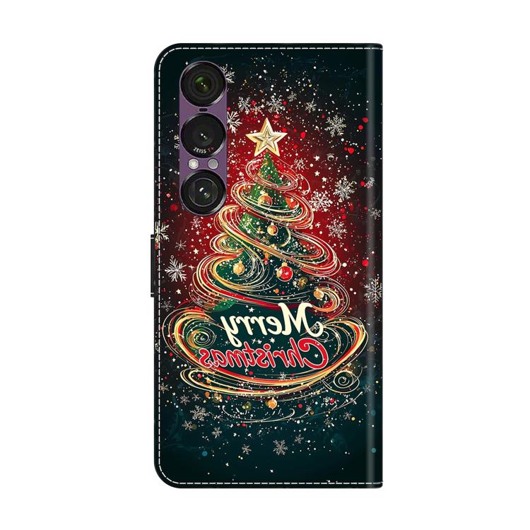 For Sony Xperia 1 VII Crystal-Like Painted Vegan Leather Phone Case