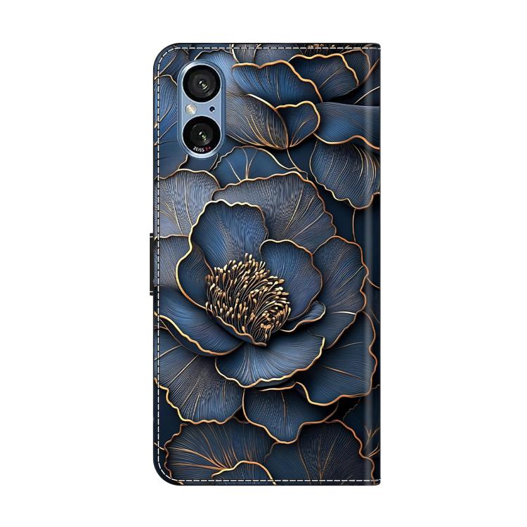 For Sony Xperia 5 V Crystal-Like Painted Vegan Leather Phone Case