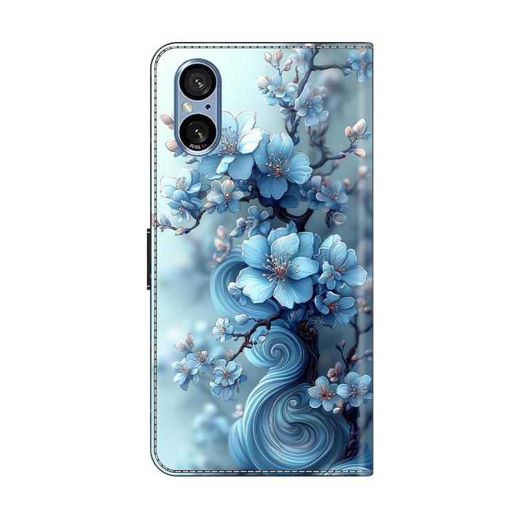 For Sony Xperia 5 V Crystal-Like Painted Vegan Leather Phone Case