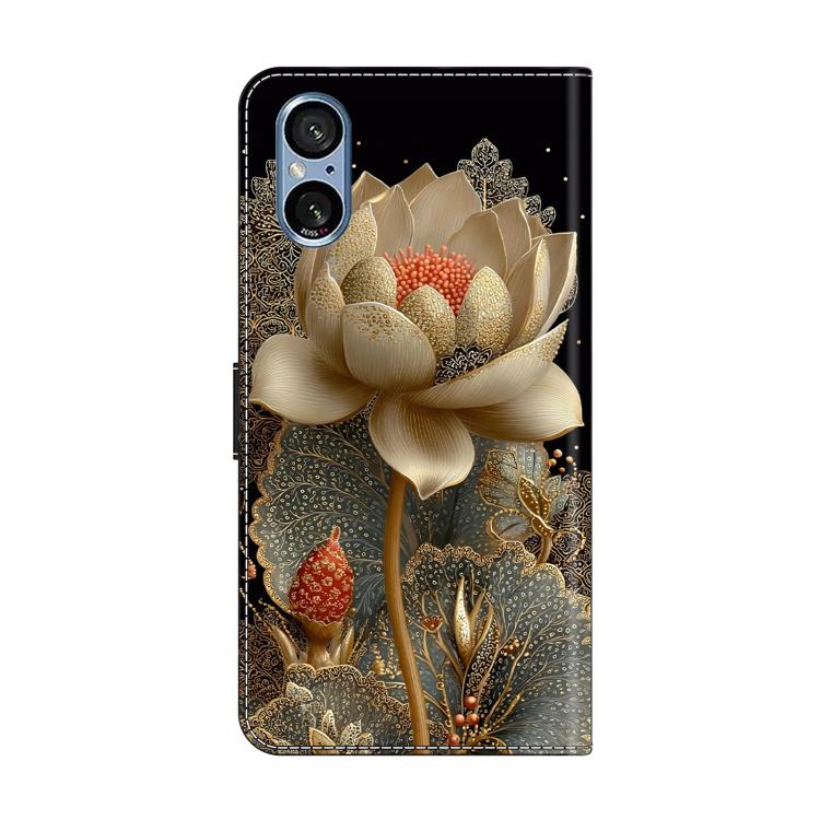 For Sony Xperia 5 V Crystal-Like Painted Vegan Leather Phone Case